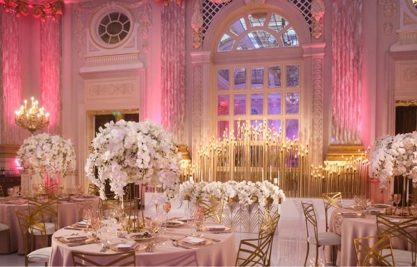 decorated wedding venue